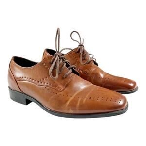 Stacy Adams Boys size 2 Big Kid Brown Dress Oxford Shoes
